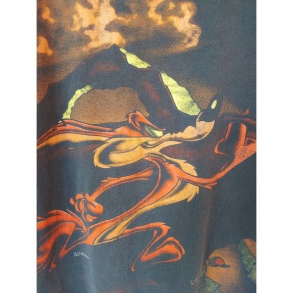 Vtg 1995 Wile E Coyote Road Runner Looney Tunes All Over Print Signal Artwear MD - Picture 2 of 11